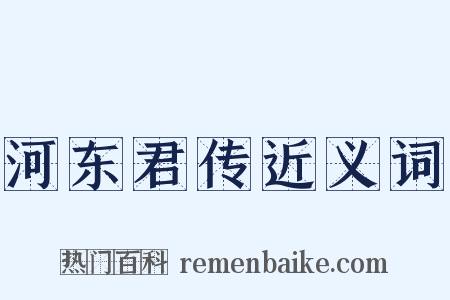 河东君传近义词是什么意思的图片